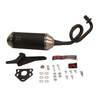 Uitlaat ovaal euro-5 Gmax Piaggio Zip 4-takt zwart Turbokit