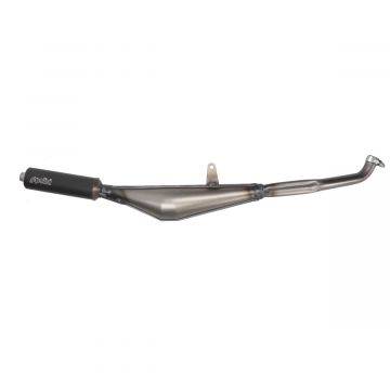 Uitlaat compleet Country Vespa Ciao Gilera Citta blank/zwart aluminium Polini 200.0045