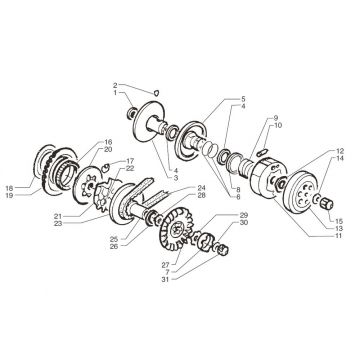 Variateur - V-snaar- Koppeling Beta Ark-k 50 2-takt AC zwart 2006 25