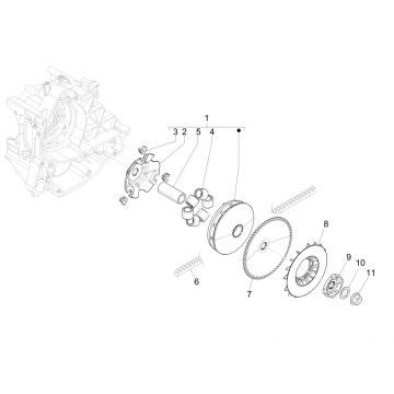 Variateur - V-snaar Vespa Primavera 50 4-takt IGET 3V Euro 5