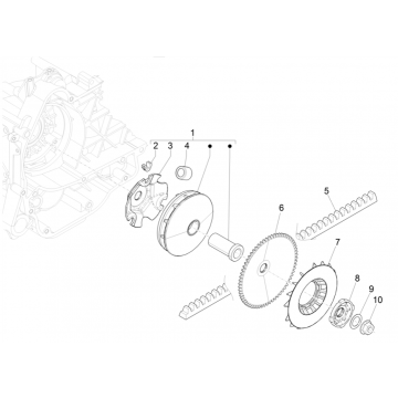 Variateur - V-snaar Vespa Sprint 50 4-takt IGET 3V Euro 5