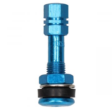 Ventiel tubeless recht  blauw/cp
