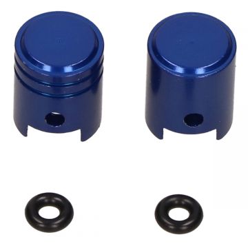 Ventilkappensatz Kolbenmodell Aluminium blau