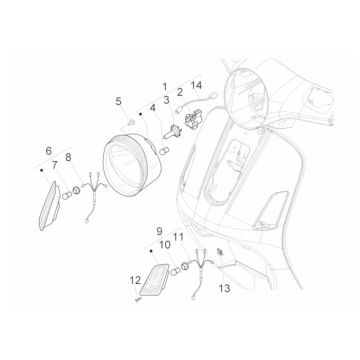 Koplamp - Knipperlichten voorzijde GTS 125 IE