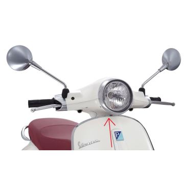 Sierstrip midden voorscherm chroom Vespa Primavera/Sprint 50-125-150 674145 origineel