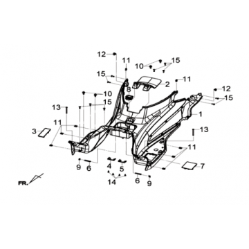 Voetplaat Sym Joymax 300I ABS E3 2014-2016