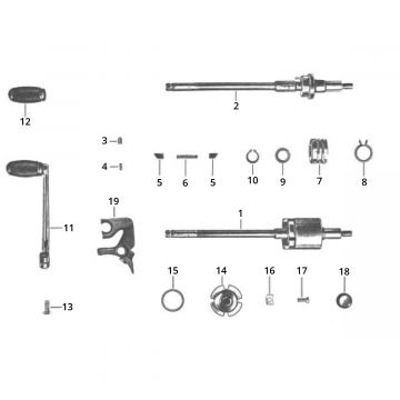 Voetversnelling - Schakelpedaal Zundapp C50 Sport 517-21L0