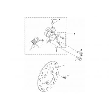 Remklauw - Remblokken - Remschijf Yamaha Aerox 4-takt 2014
