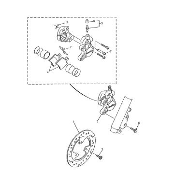 Remklauw - Remblokken - Remschijf Yamaha Neo's 50 2-takt AC 2003-2008