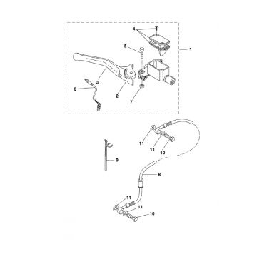 Remcilinder - Remhevel - Remleiding Yamaha Aerox 50 2-takt LC