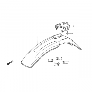 Voorspatbord Honda MTX 50/ MTX 80