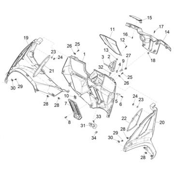 Beenschild Piaggio MP3 300 HPE / 300 HPE Sport ABS Euro 5 2020-2022