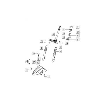 Voorvork - Balhoofdstel Kymco VP50 4-takt ACtecho silver