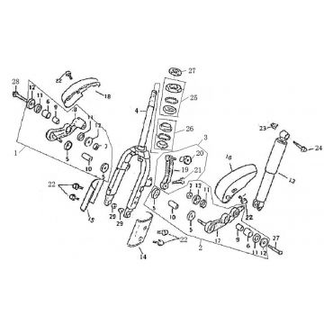 Voorvork - Balhoofdstel Turbho RG50 rood