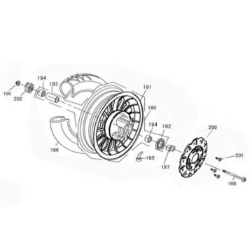 Voorwiel Benzhou YY80T-18 YY50QT(-18) wit