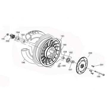 Voorwiel Edwards Tomorrow Maple V50-3 flat mat antraciet
