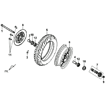 Voorwiel Sym Orbit II (WH8018P) white