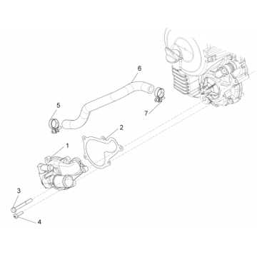 Waterpomp Piaggio MP3 350 Maxi Sport ABS Euro 4 2018-2020