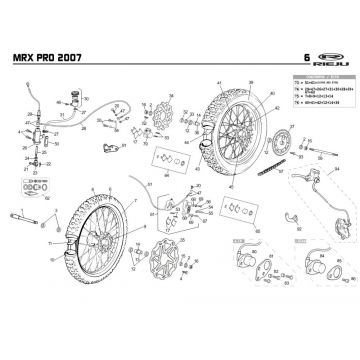 Voorwiel - Achterwiel Rieju MRX pro r-groen 2008 2-takt