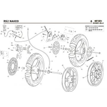Wielen Rieju Rs2 Naked zwart 2005 2-takt