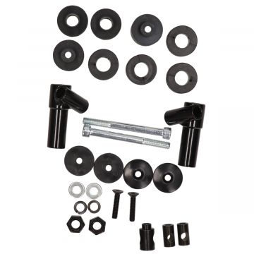 Windscherm bevestigingsset compleet zwart Piaggio Zip 2/4-takt 2000-&gt;