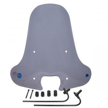 Windscherm hoog smoke (72cm)Piaggio Zip 50cc 2/4-takt 2000→ met zwarte bevestigingsset Regia made in EU