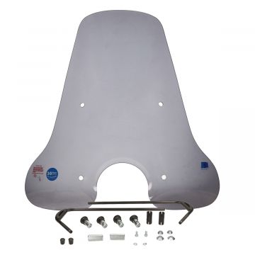 Windscherm hoog smoke (73cm) Vespa LX 50-125-150cc met zwarte bevestigingsset Regia made EU