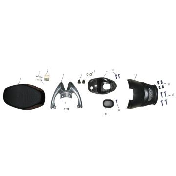 Zadel - Helmbak Turbho CX 50 4-takt