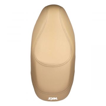 Buddyseat beige met bruin stiksel SYM Fiddle 2 origineel 77200-X1A-800-T3