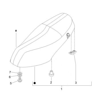 Zadel Piaggio Zip 2000 4-takt AC