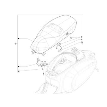 Zadel Vespa Sprint 50 4-takt IGET 3V Euro 4