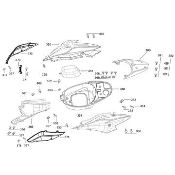 Motorschermen - Helmbak - Achterdrager AGM R8 titanium