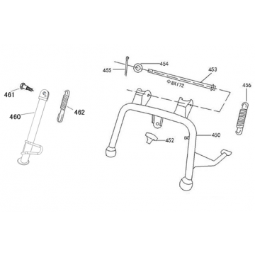 Middenstandaard - Zijstandaard Edwards Tomorrow Maple V50-3 flat mat antraciet