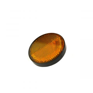 Zijreflector rond 60mm oranje met bout M5 universeel China Classic LX/Peugeot Speedfight-Buxy-Zenith/Generic Ideo-XOR