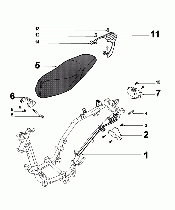 Frame - Zadel Peugeot Tweet Evo Euro 4