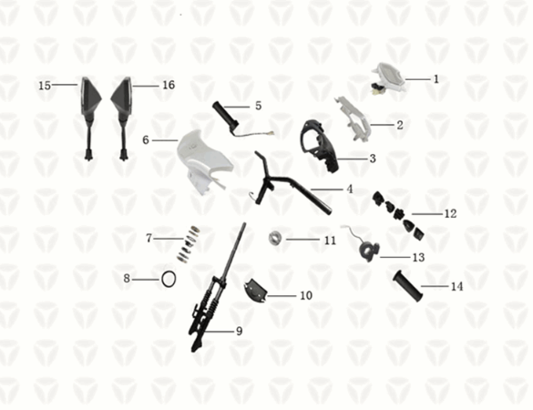 Handlebar / front fork Yadea T9L
