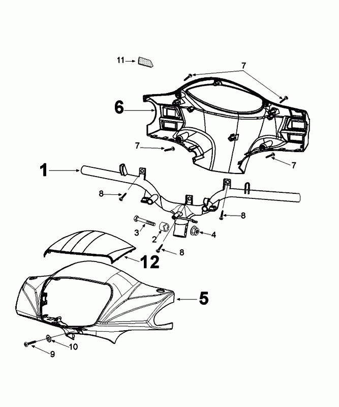 Stuur - Stuurkappen Peugeot Tweet Evo bronze (T8)