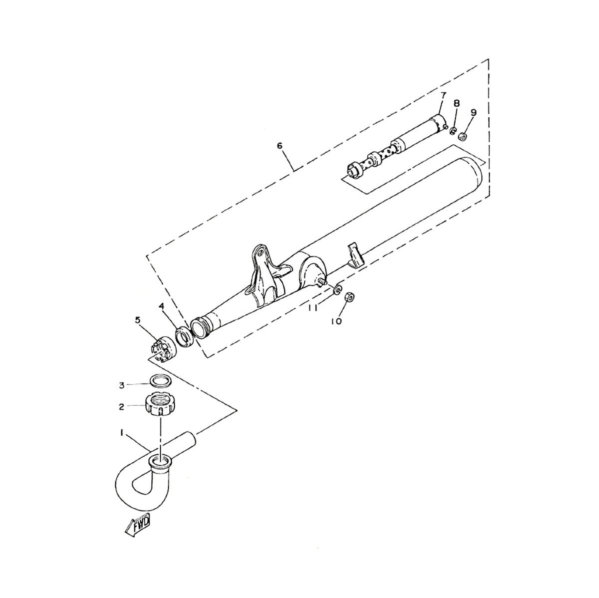 Uitlaat Yamaha FS1