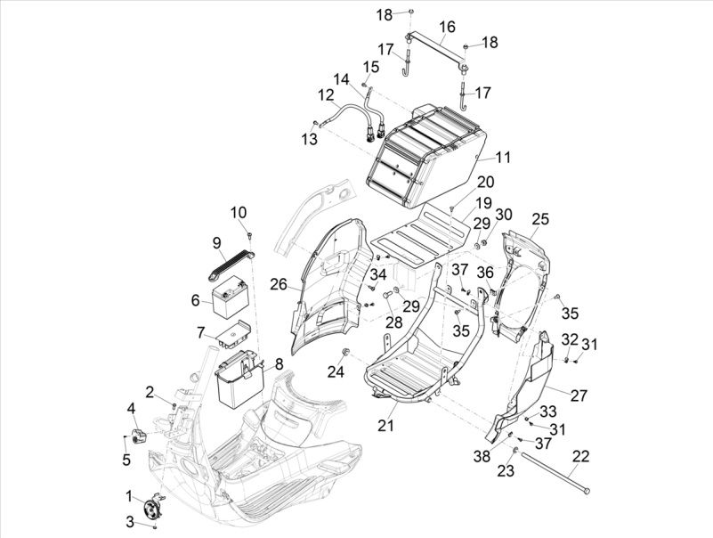 Accu Vespa Elettrica 25km/u Euro 5 2021