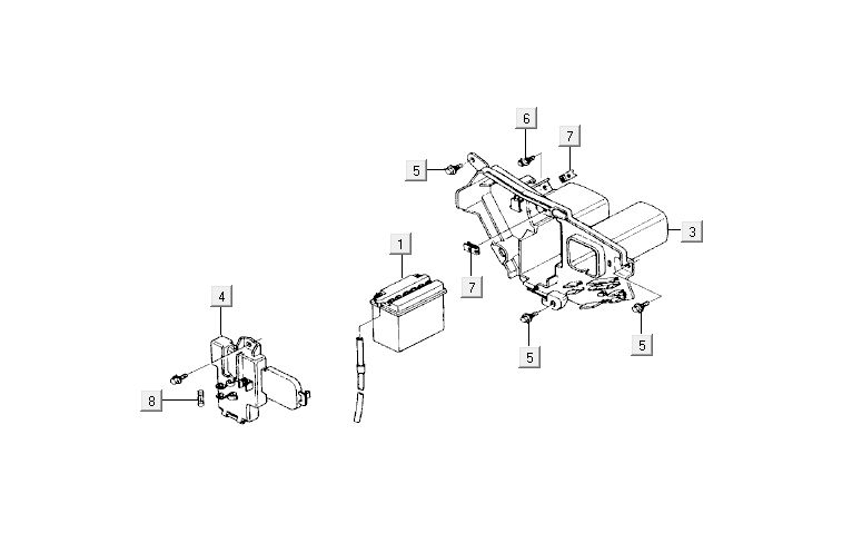 Accu Kymco Activ 50 4-takt zilver