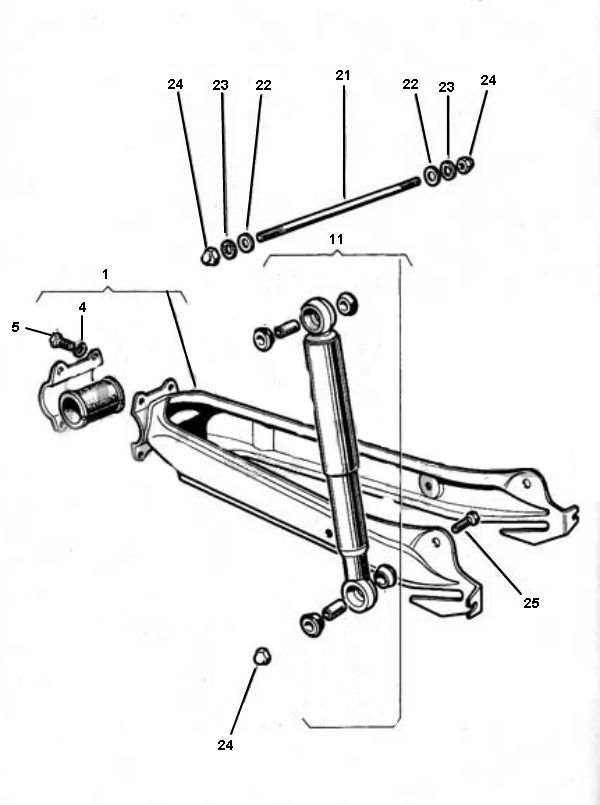 Achterbrug - Schokbreker Puch Maxi