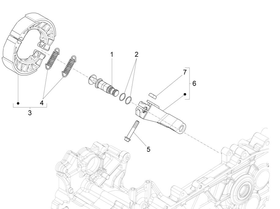 Achterrem - Remschoenen Vespa Sprint 150 3V IE ABS Euro 3 2015