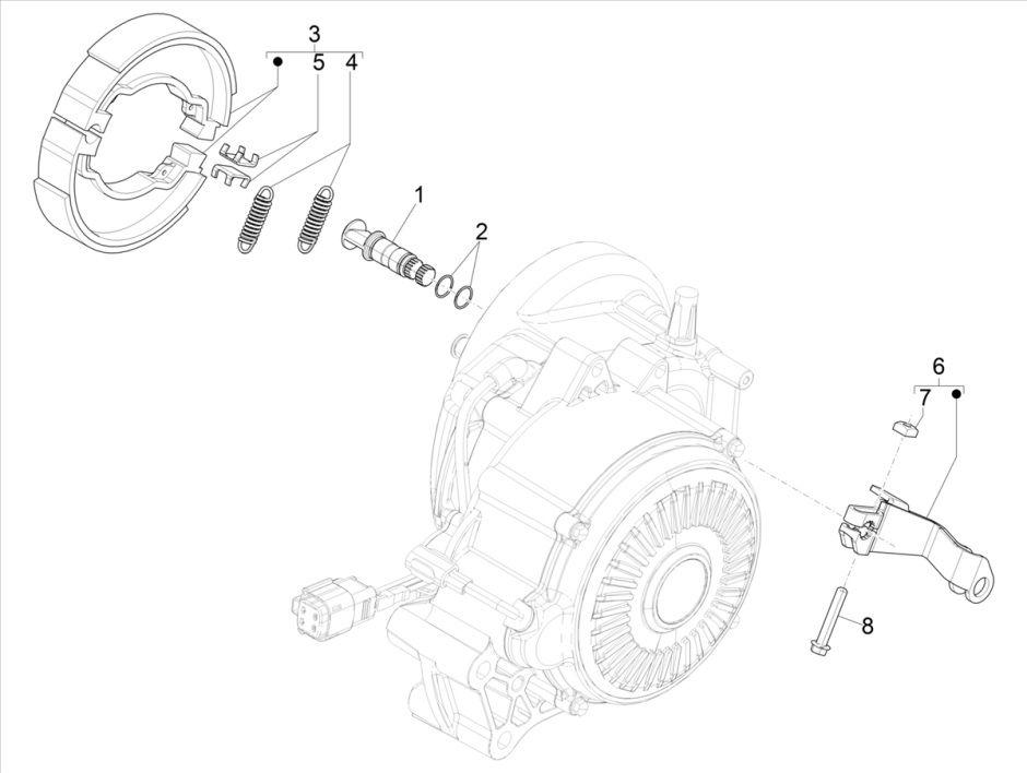 Achterrem - Remschoenen Vespa Elettrica 2018-2019