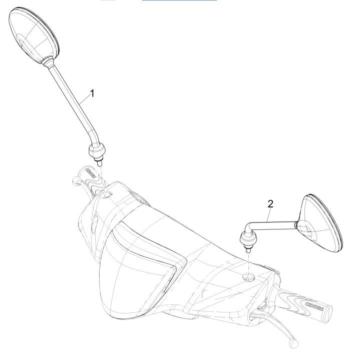 Spiegels Piaggio Liberty 125 IGET 3V ABS Euro 5