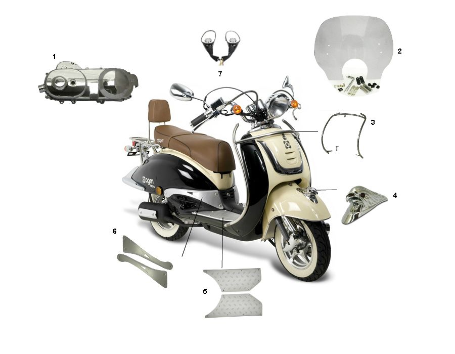 Accessoires AGM Retro 4-takt Pimp