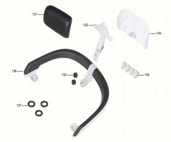 Back rest / rear carrier Yadea G5