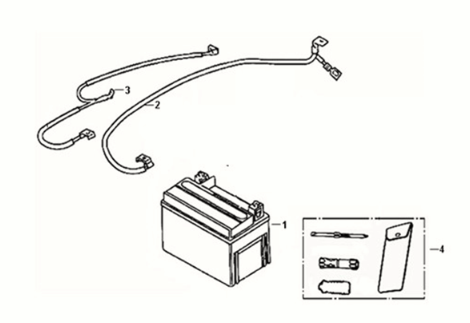 Battery - tool box Sym Fiddle III 50 E3