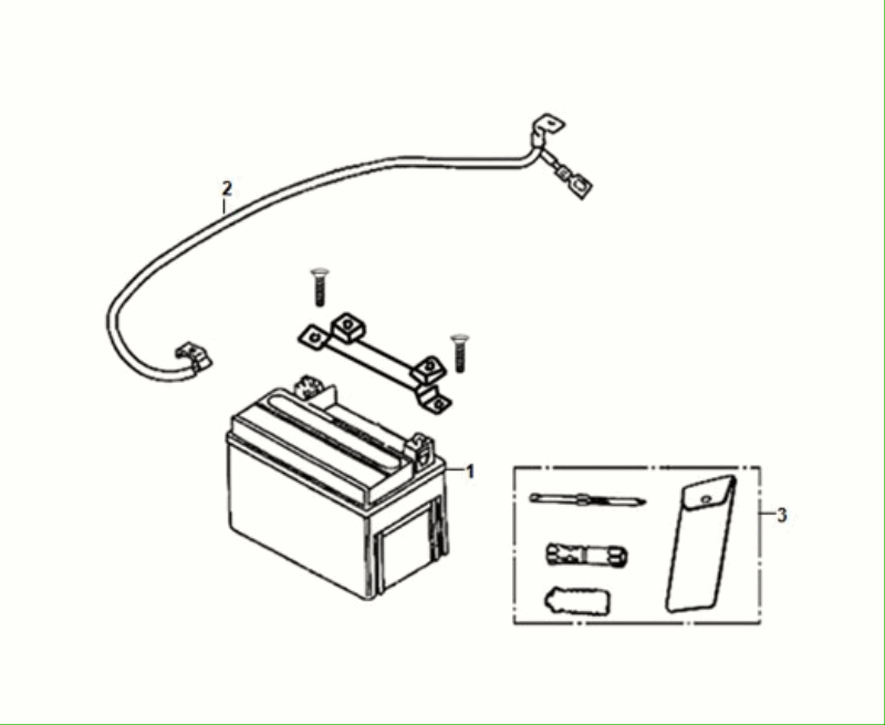 Accu - Gereedschapset Sym Fiddle ll Euro 5