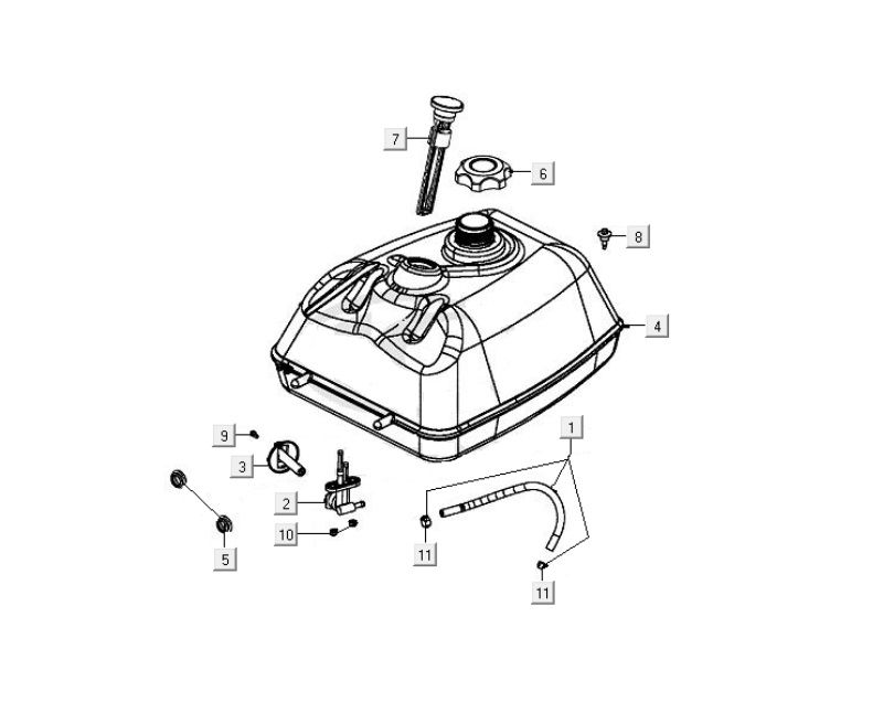 Benzinetank Kymco MXU 400