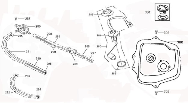 Benzinetank - Tankvlotter - Vacuümkraan Edwards Tomorrow Maple V50-3 flat mat antraciet
